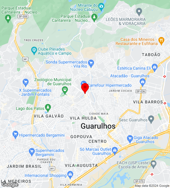 Mapa da localização