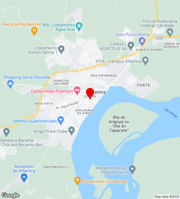 Mapa da localização