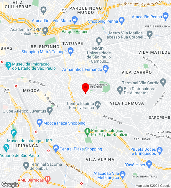 Mapa da localização