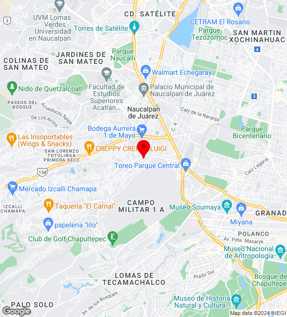 Mapa da localização