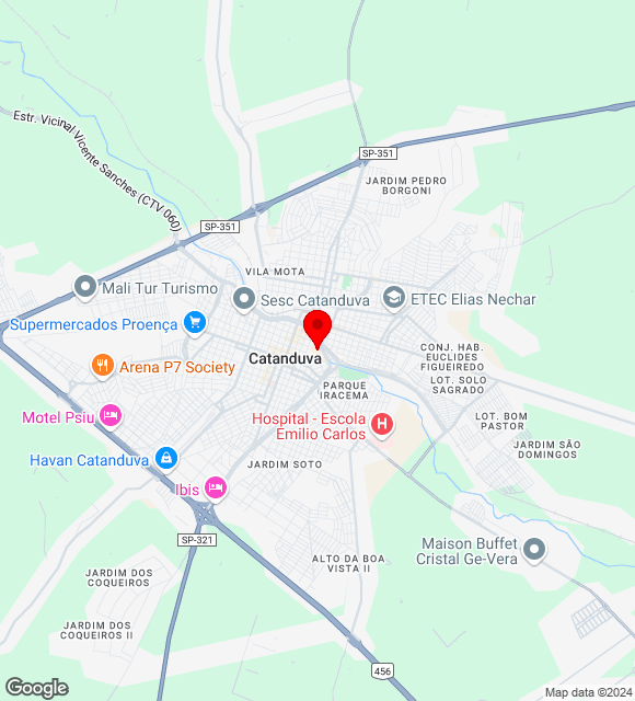 Mapa da localização