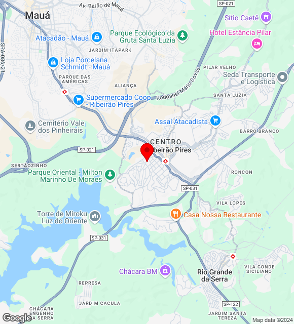 Mapa da localização