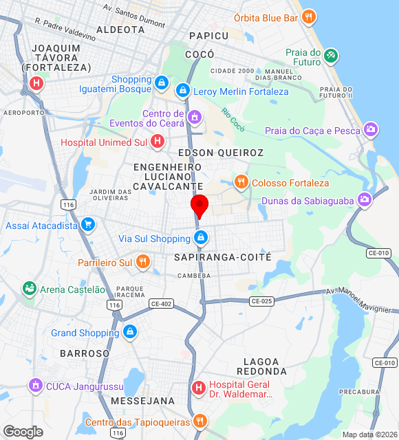 Mapa da localização