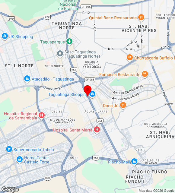 Mapa da localização