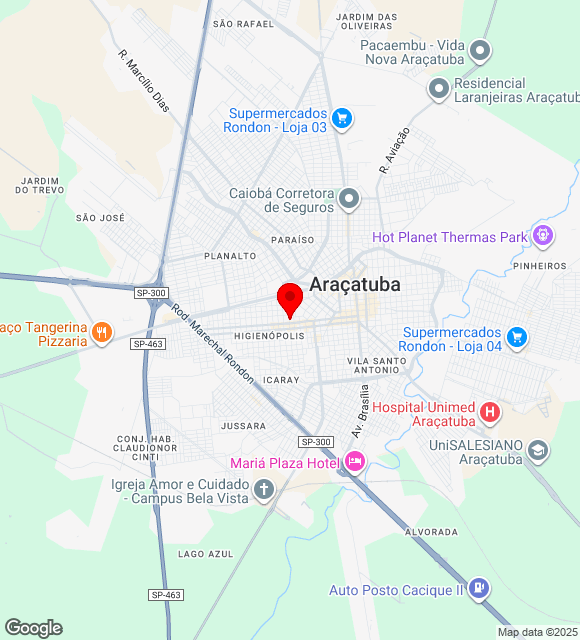 Mapa da localização