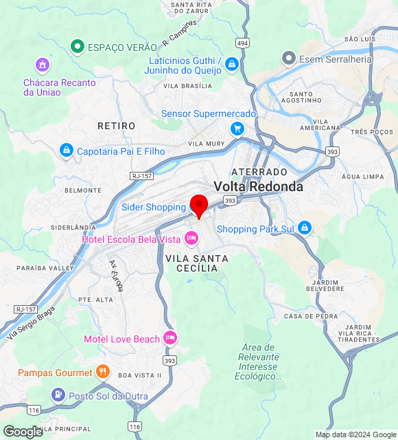 Mapa da localização
