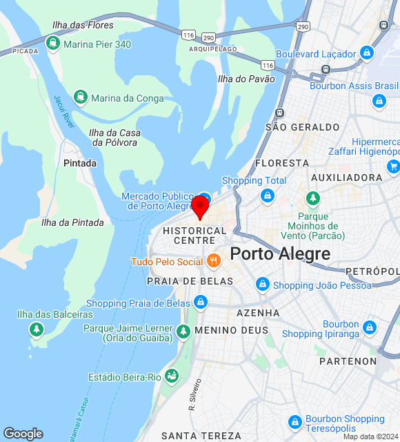 Mapa da localização