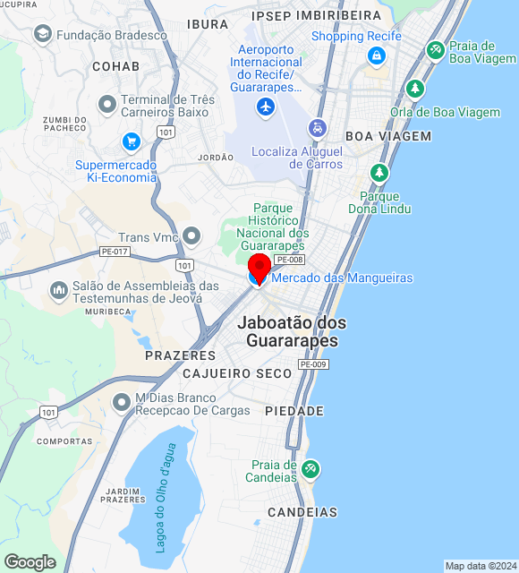 Mapa da localização