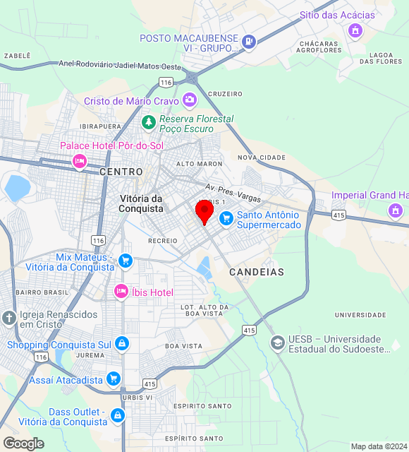 Mapa da localização