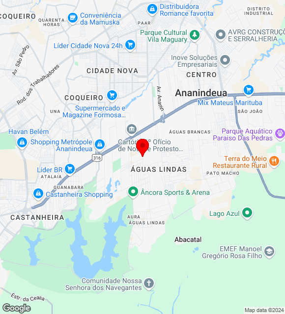 Mapa da localização