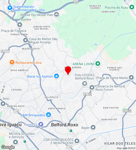 Mapa da localização