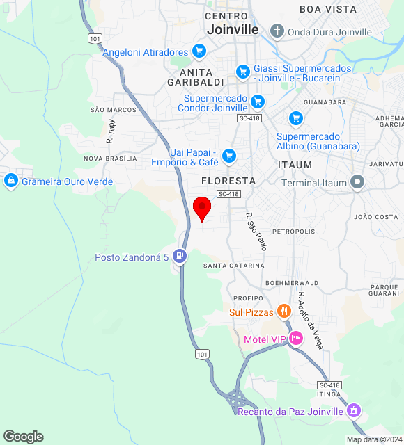 Mapa da localização