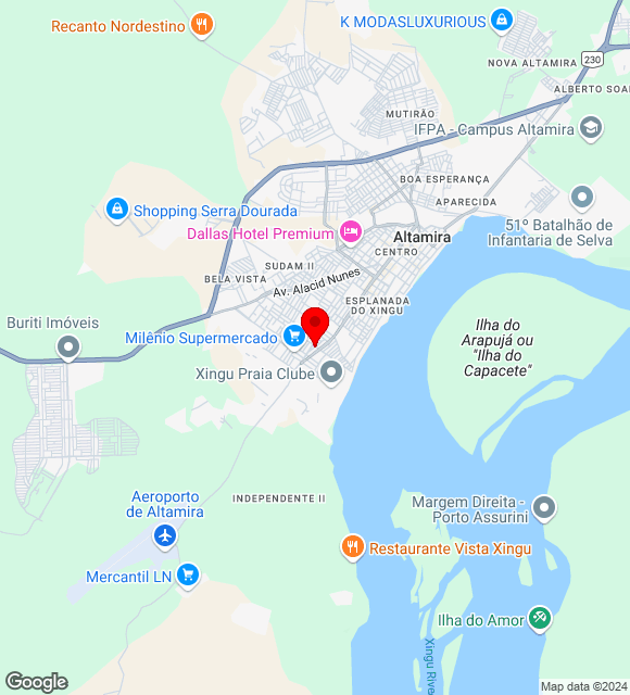 Mapa da localização