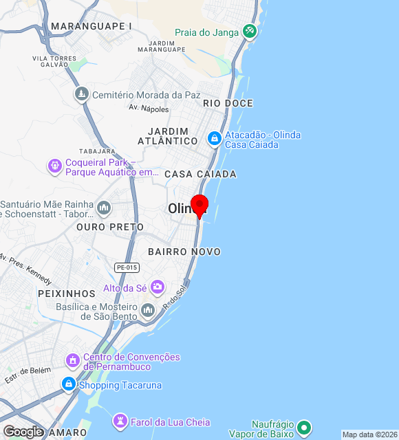 Mapa da localização