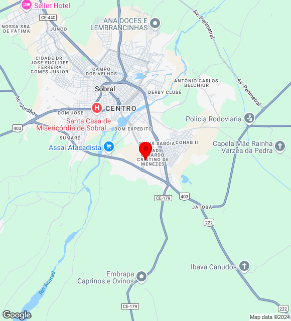 Mapa da localização