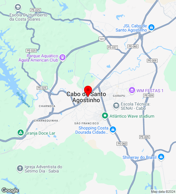 Mapa da localização