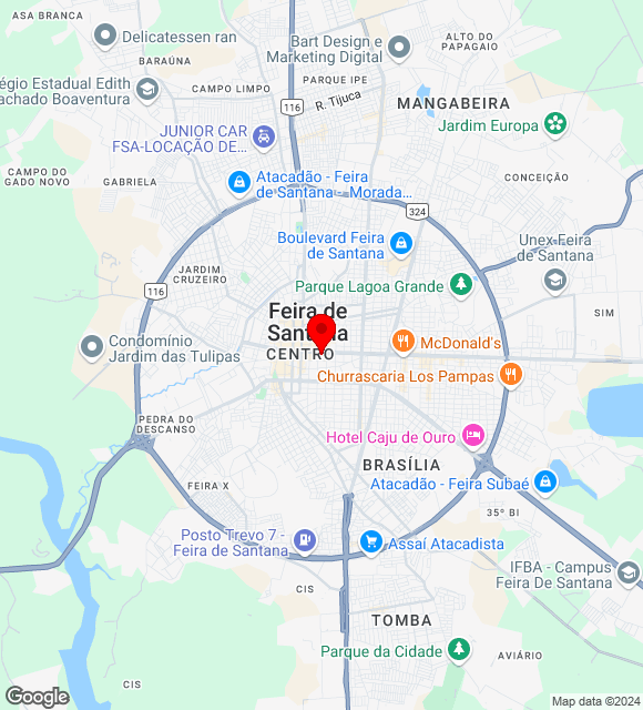 Mapa da localização