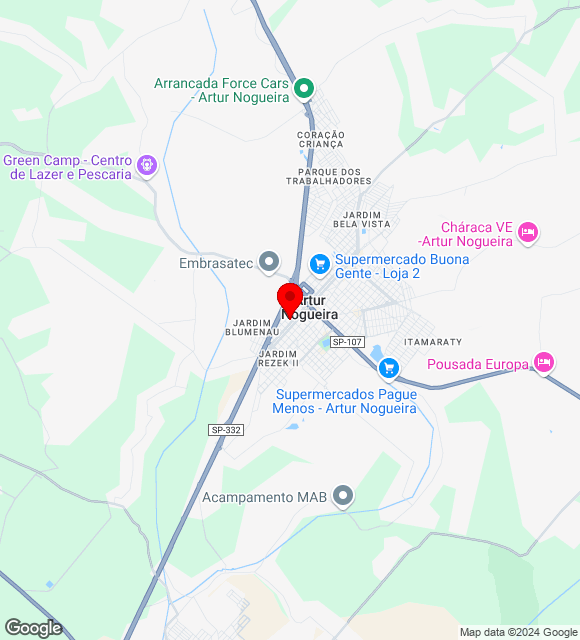 Mapa da localização