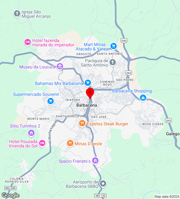 Mapa da localização