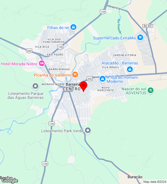 Mapa da localização