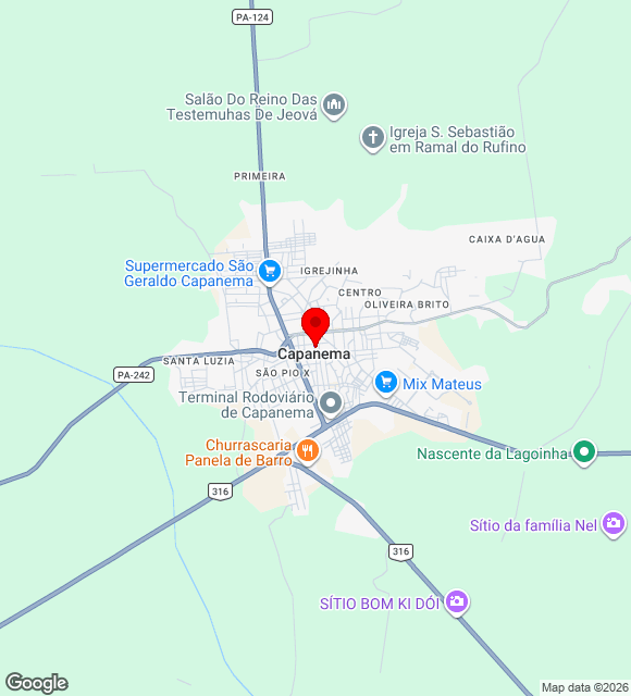 Mapa da localização