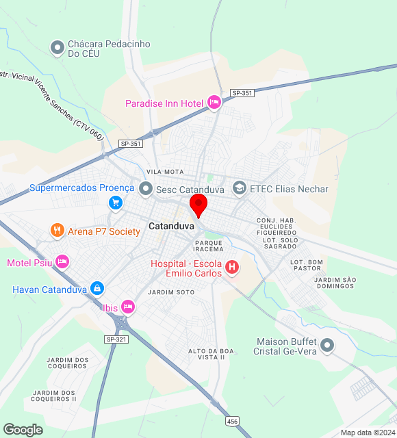 Mapa da localização