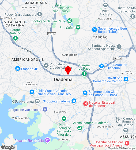 Mapa da localização