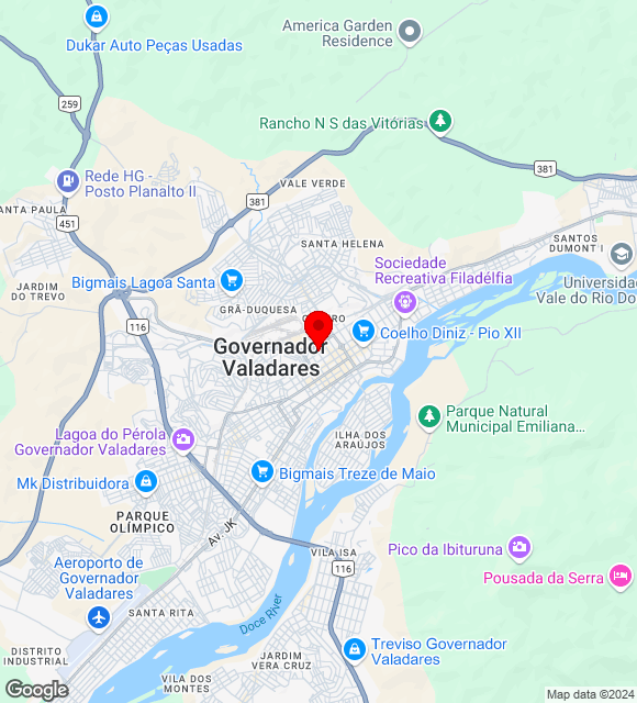 Mapa da localização