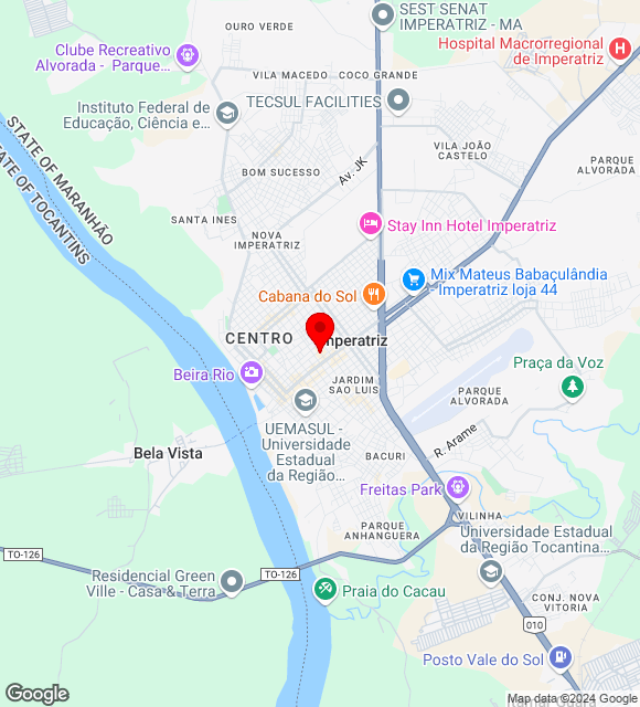 Mapa da localização