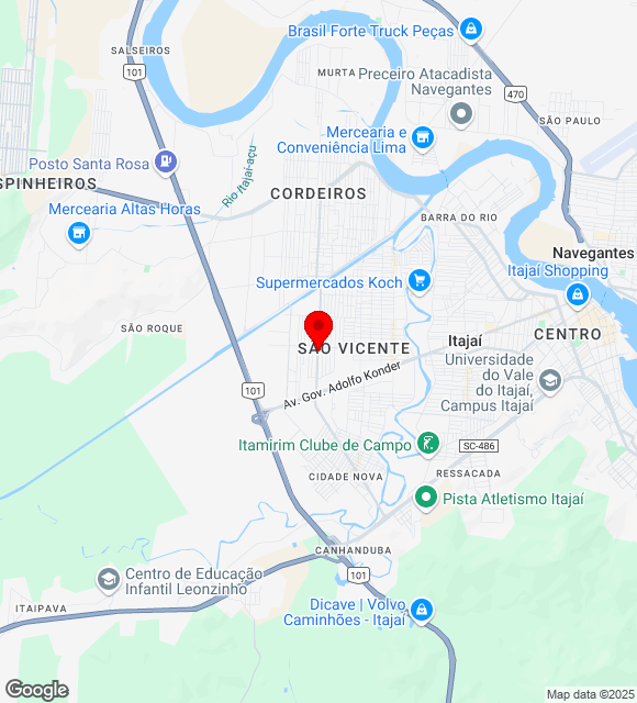 Mapa da localização