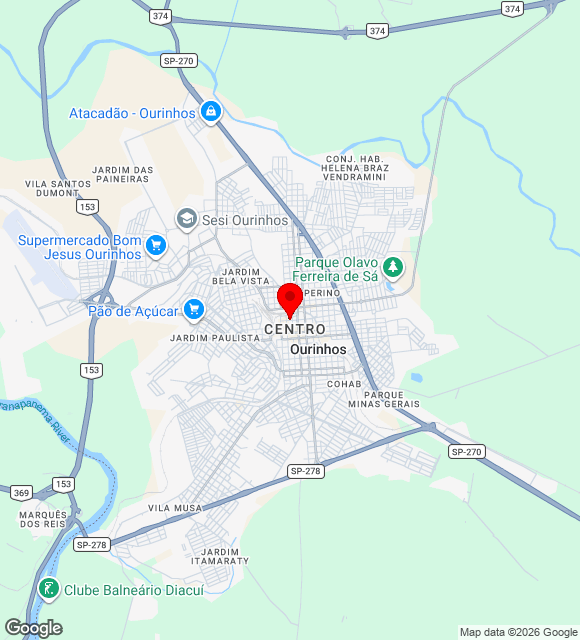 Mapa da localização