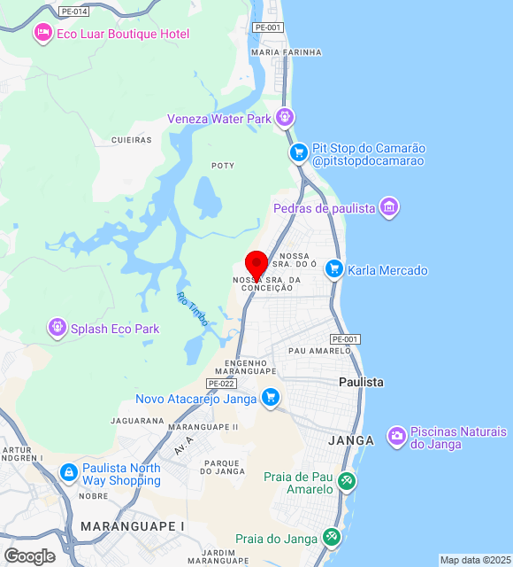 Mapa da localização