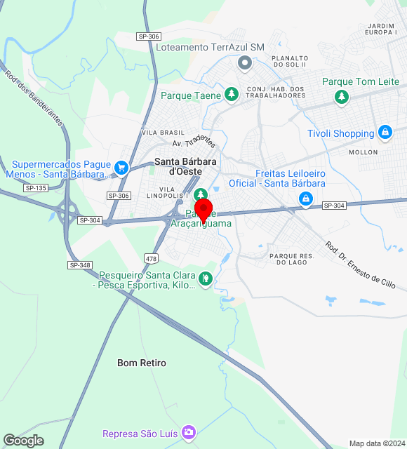 Mapa da localização