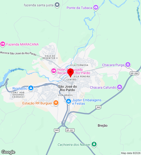 Mapa da localização