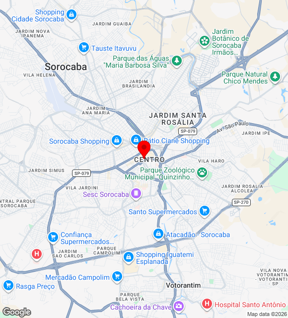 Mapa da localização