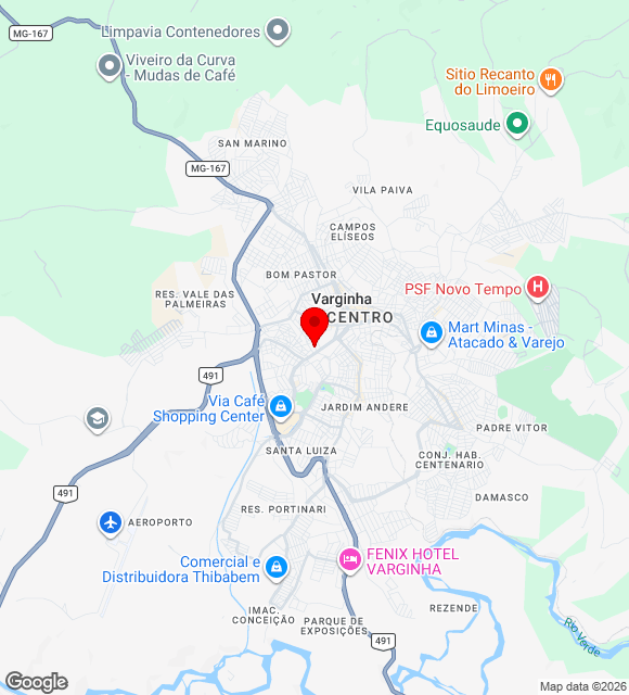 Mapa da localização