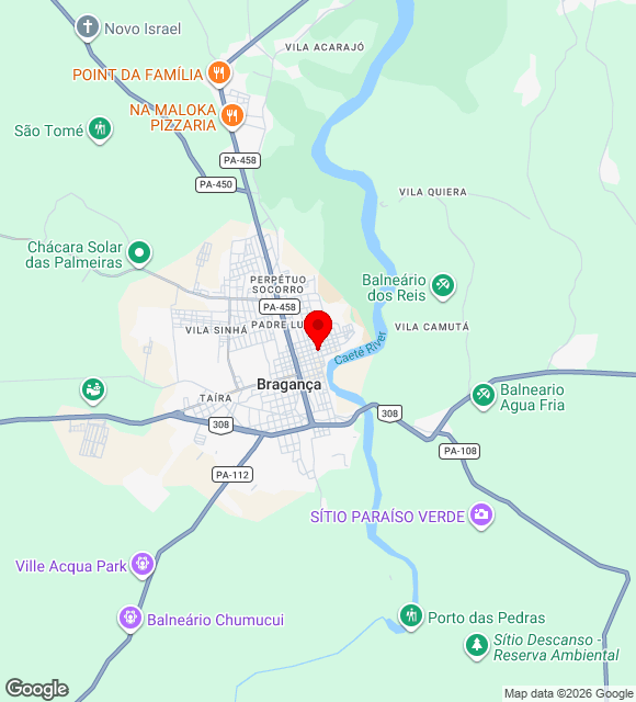 Mapa da localização