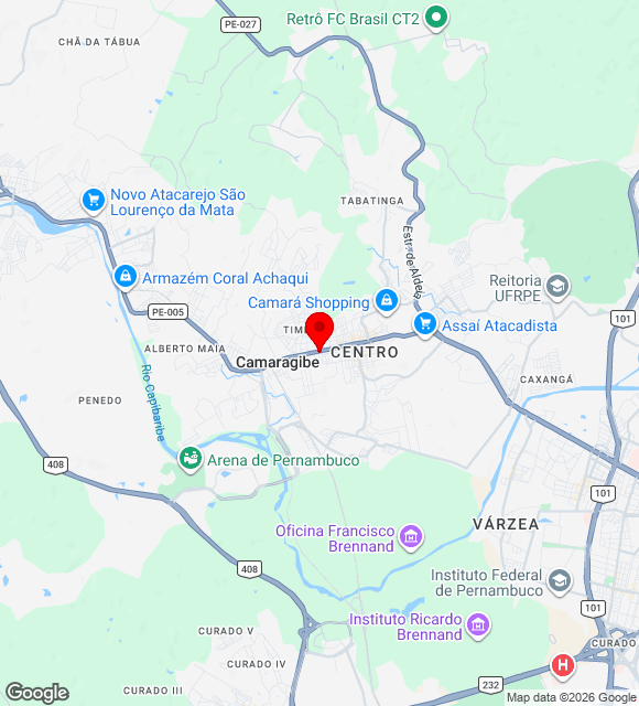 Mapa da localização