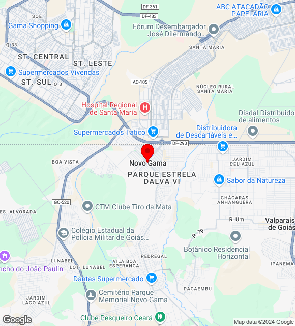 Mapa da localização