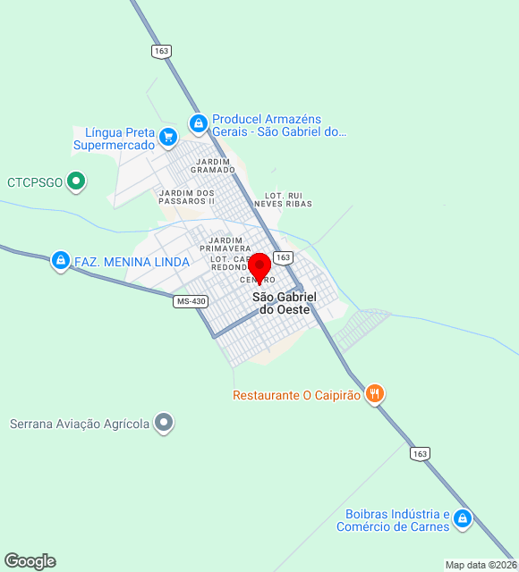 Mapa da localização