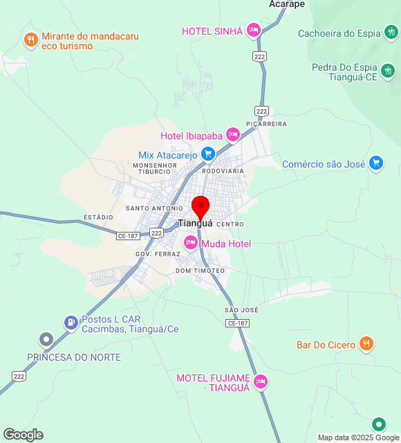 Mapa da localização