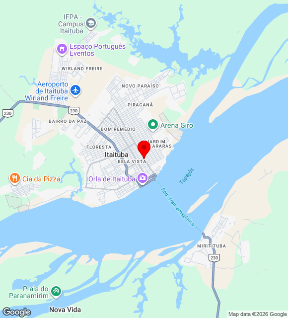 Mapa da localização