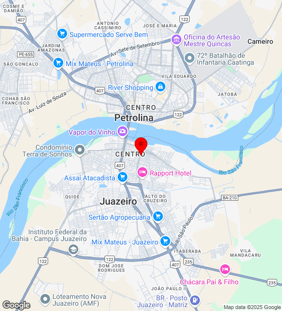 Mapa da localização