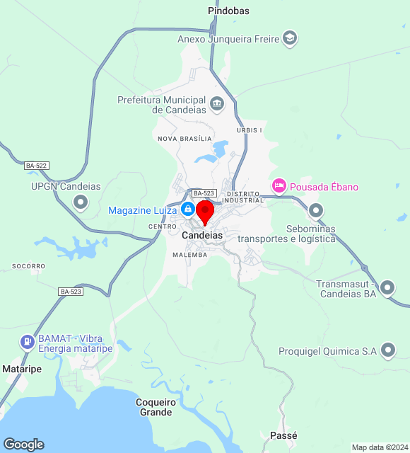 Mapa da localização