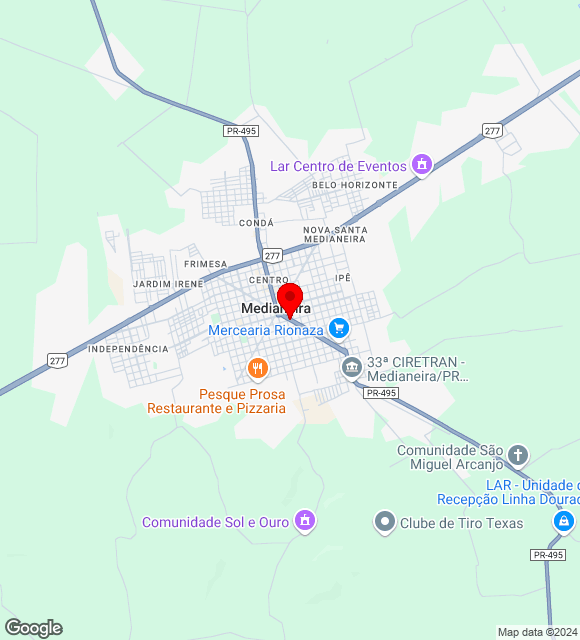 Mapa da localização