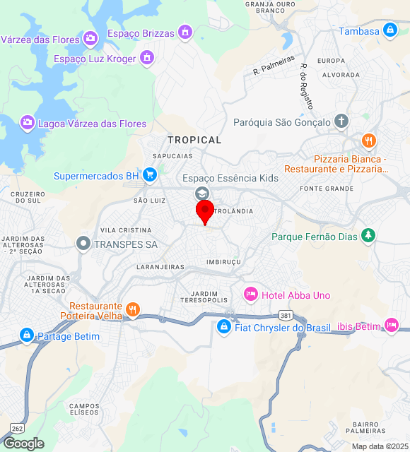 Mapa da localização