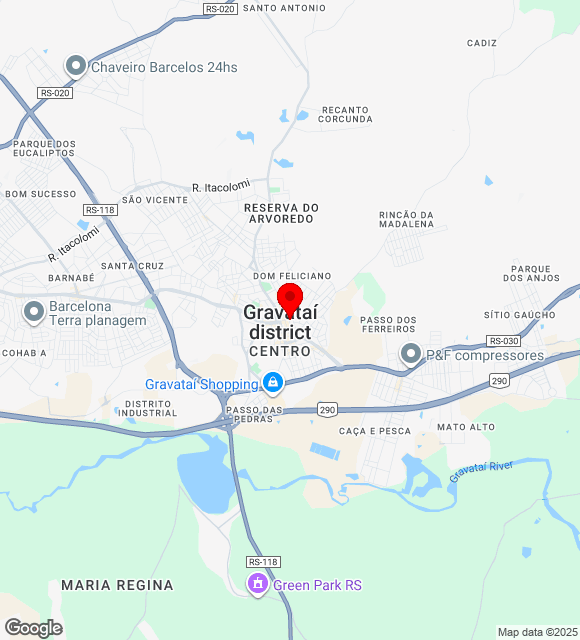 Mapa da localização