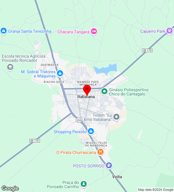 Mapa da localização