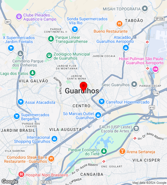 Mapa da localização