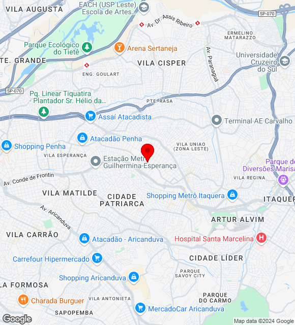 Mapa da localização